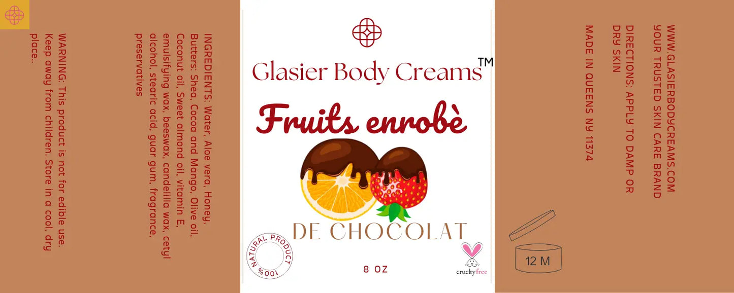 Fruits enrobé de Chocolat Body Cream Glasier Body Creams