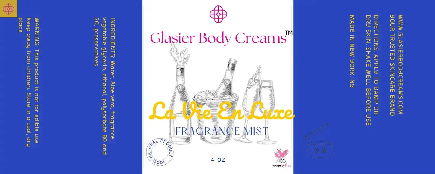 La Vie en Luxe Fragrance Mist Glasier Body Creams