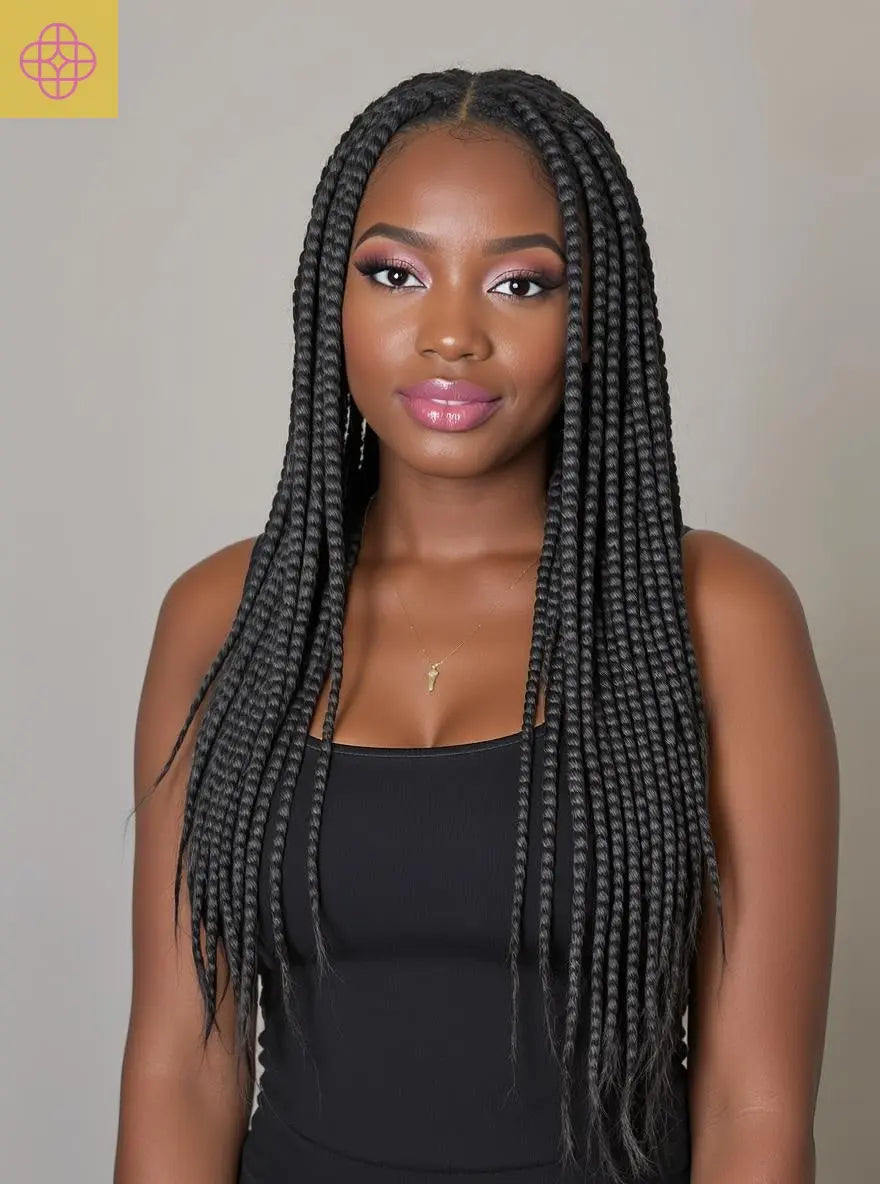 Medium Box Braid Service - 20 inch hair Glasier Body Creams