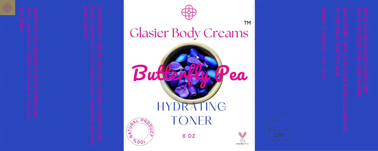 Butterfly Pea Hydrating Toner Glasier Body Creams