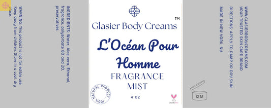 L'Ocean Pour Homme Fragrance Mist Glasier Body Creams