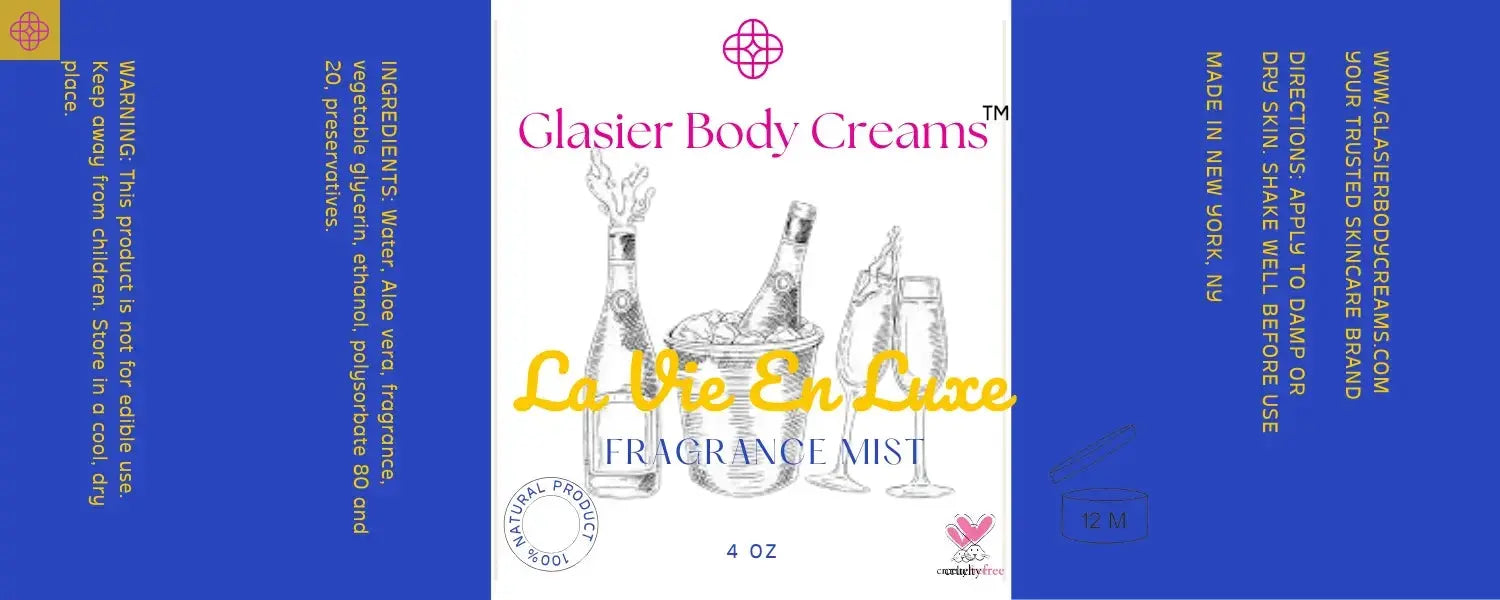La Vie en Luxe Fragrance Mist Glasier Body Creams
