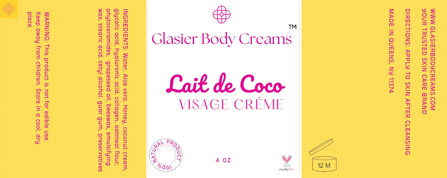 Lait de Coco Visage Cream Glasier Body Creams