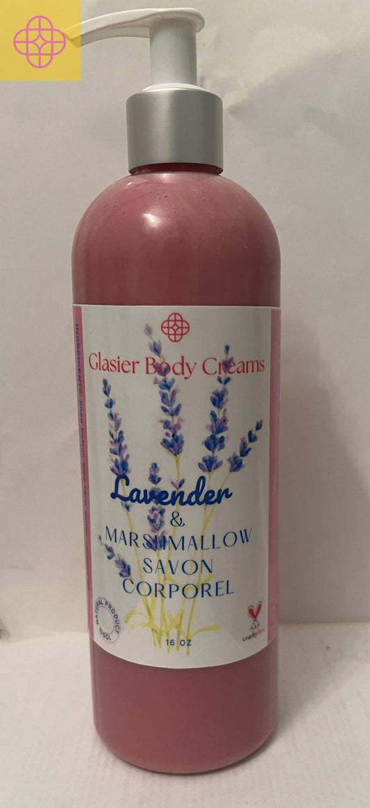 Lavender and Marshmallow Body Wash Glasier Body Creams