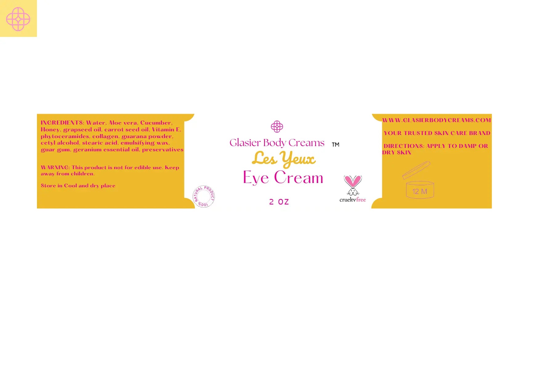 Les Yeux Eye Cream Glasier Body Creams