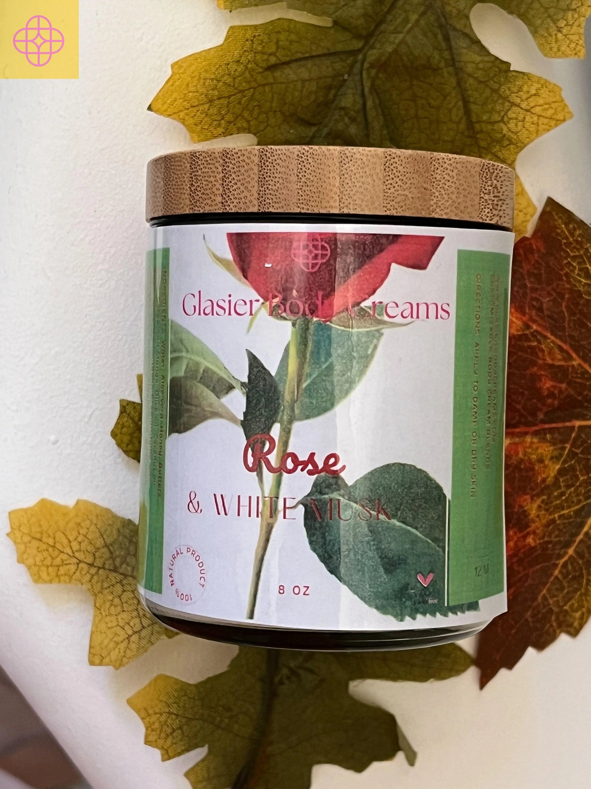 Rose and White Musk Body Cream - Glasier Body Creams